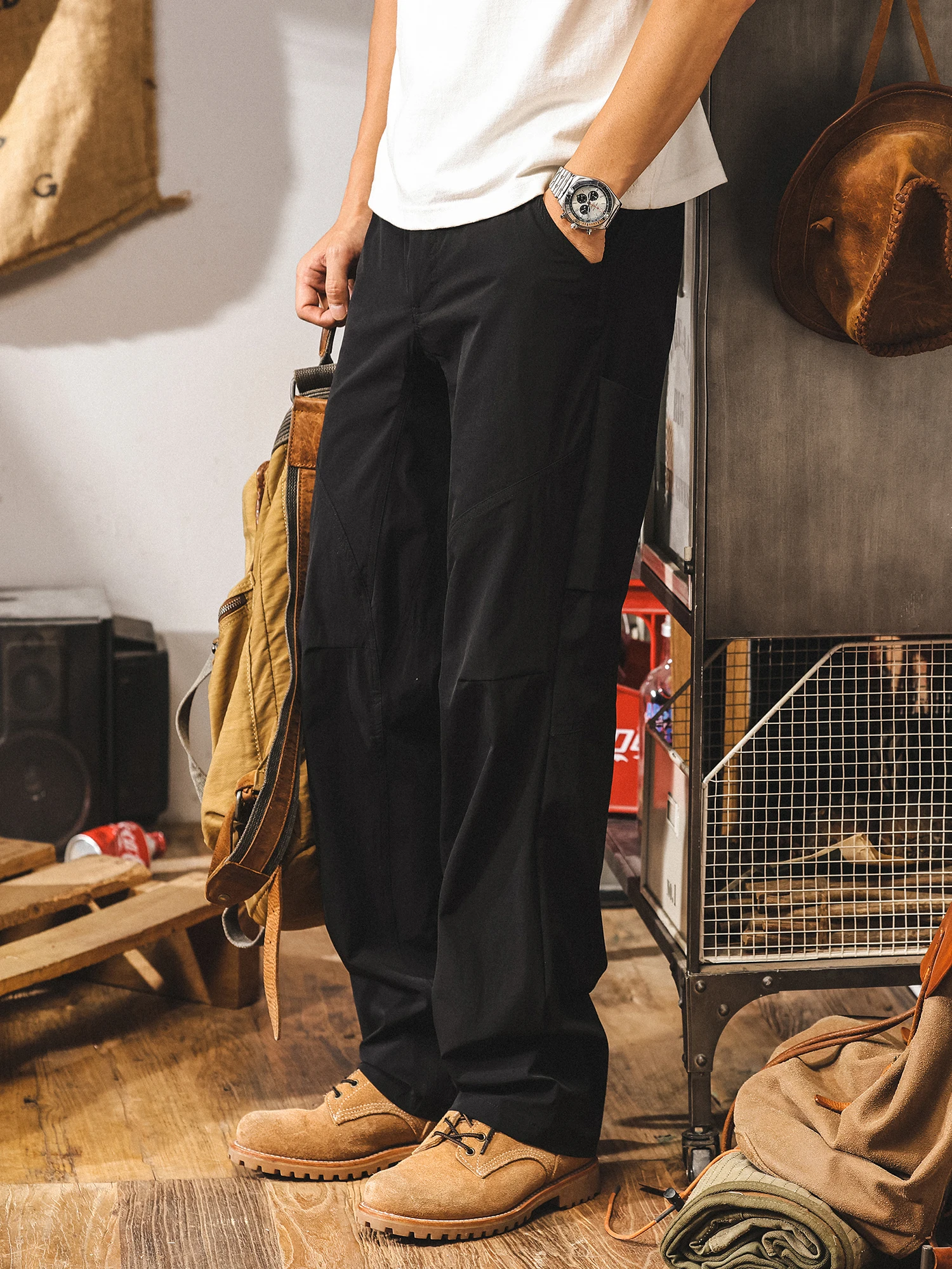 

Повседневные брюки из ледяного шелка для мужчин, летние новые спортивные брюки для походов на открытом воздухе, спортивные брюки Qui Dry, свободные прямые мужские повседневные брюки