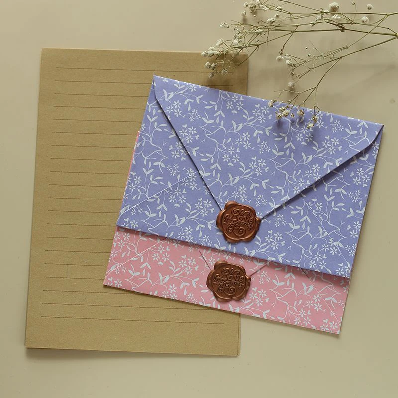 5pcs/lot Floret Envelope for Wedding Invitations Japanese Korean Style 250g Paper Postcards Small Business Supplies Stationery