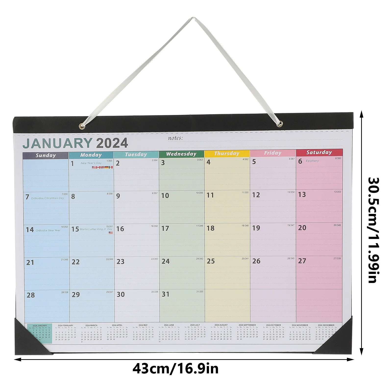 جدار 2024-2025 منظم شهري بسيط معلق للمنزل والمكتب موعد التقويم الفني عطلة العد التنازلي التقويم #4