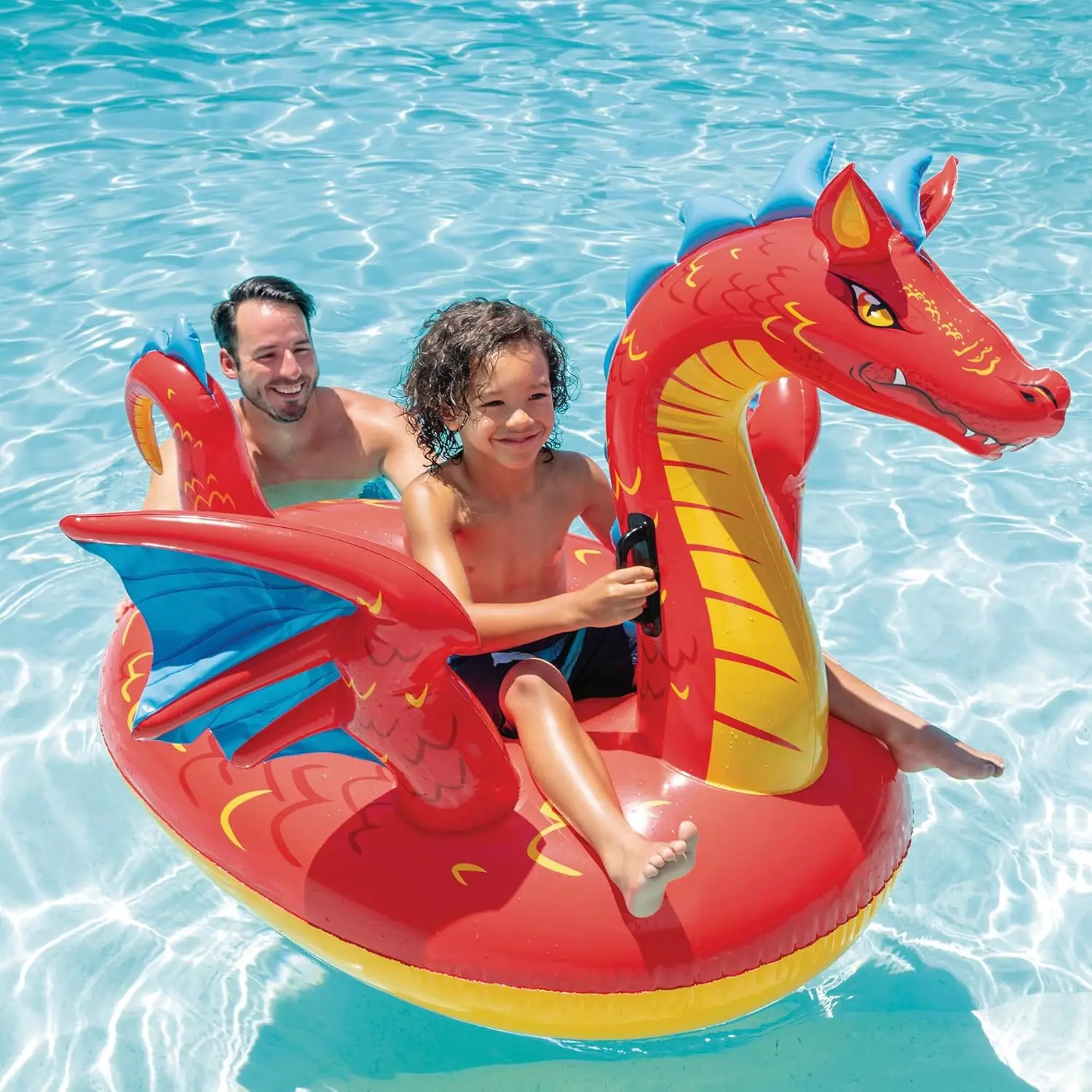 Grand jouet gonflable Mystical Dragon Ride-On, jouet aquatique avec 2 Foy durables, amusant en plein air d'été, meilleur cadeau pour enfants, garçons et filles, r3 +