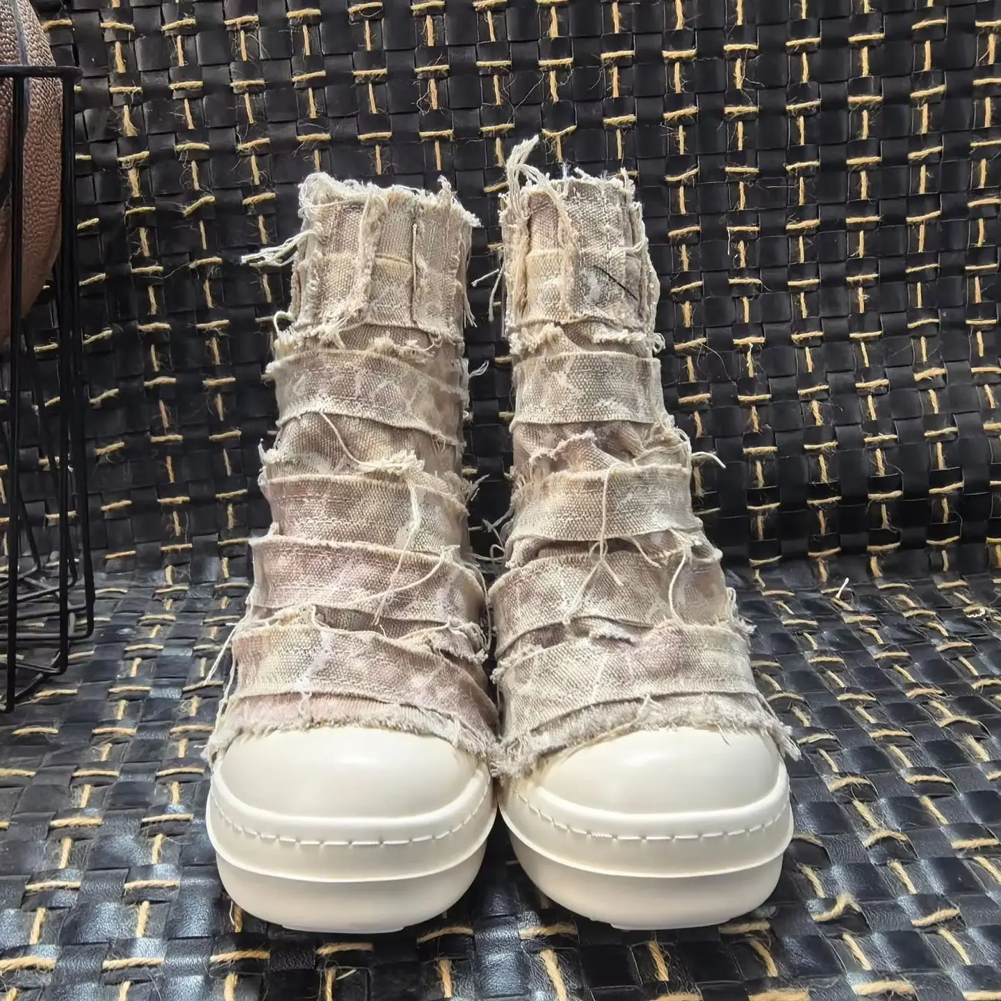 Brand Men Shoes Casual Canvas Distress Flats High to Ankle Boots Women Vintage Original Luxury Designers Sneakers
