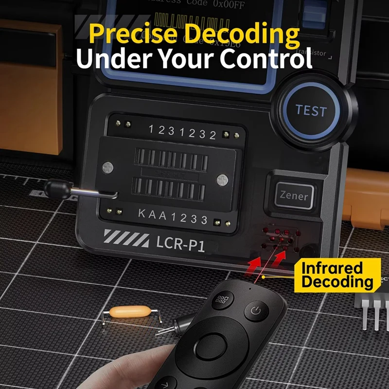 Transistor Tester Multimeter LCR-P1 Transistor Tester Multimeter Triode NPN PNP MOSFET SMD Capacitance Resistance