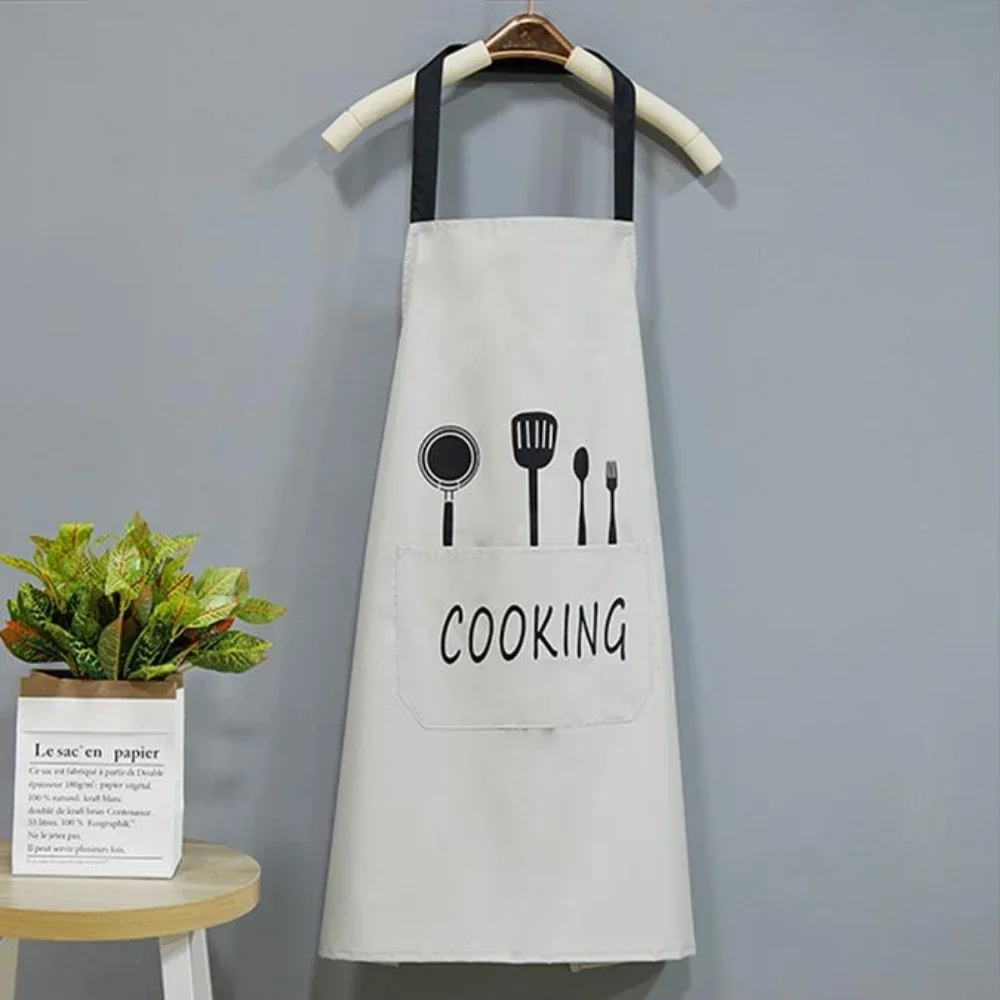 Ochronny, wodoodporny fartuch kuchenny do gotowania dla kobiet i mężczyzn, modny fartuch kawowy z pasem, akcesoria kuchenne.