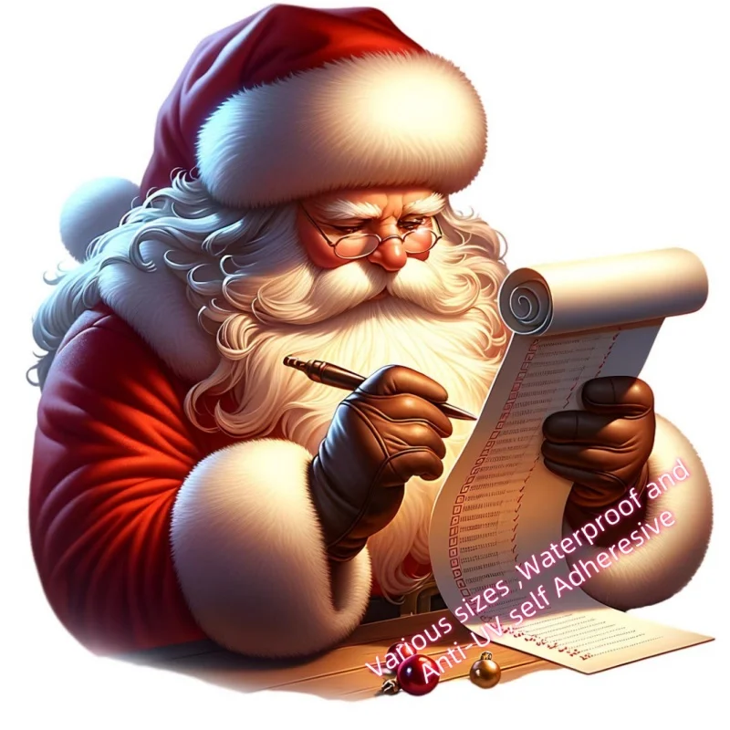 X37 Christmas  Stickers Santa Claus Reindeer   Decals Car Door  Window Decoration  Laptop Guitar PVC stickers