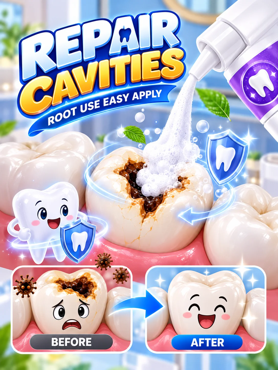 Everyday Dental Care Formula for Teeth, Daily Mouth Routine for Food Lovers Coffee Drinkers and Sweet Snack Moments
