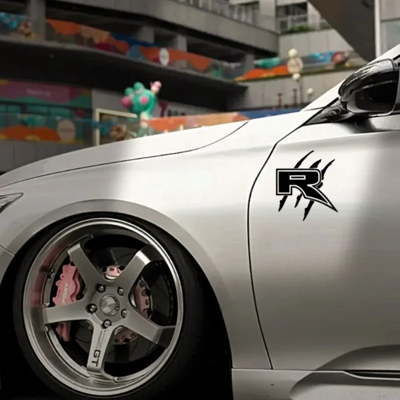 1PC Edgy "R" Claw Mark Sticker - Waterproof Durable Vinyl, Perfect for Cars, Laptops, Water Bottles, Notebooks & Skateboards