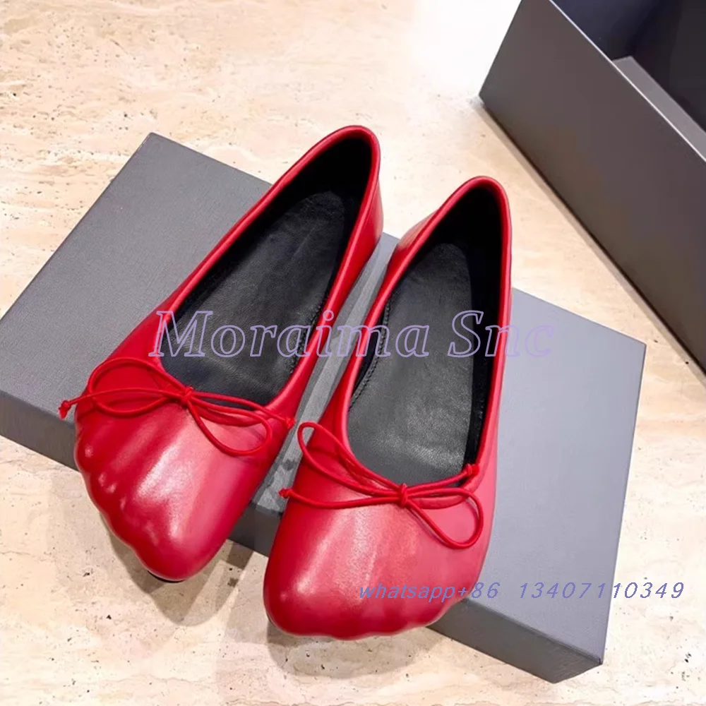 Silver Toes Shape Butterfly Knot Ballet Shoes Flat With Shallow Slip On Comfort Design Fashion Women's Flat Shoes Summer 2024 image 4