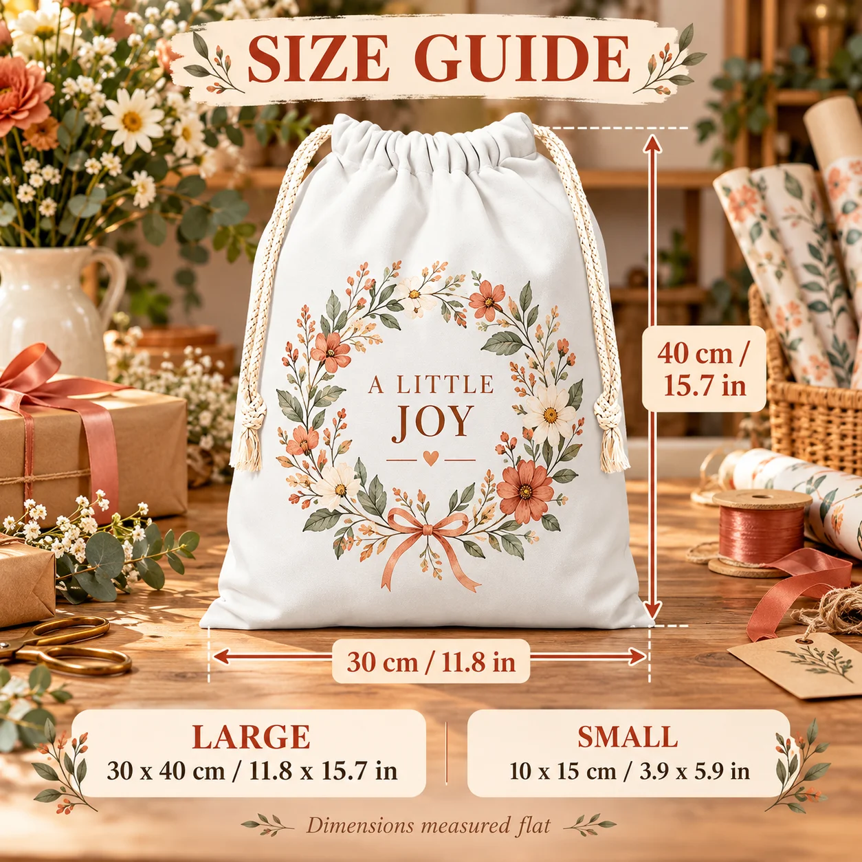 Custom Polyester Pongee Gift Bag with Cotton Drawstring Personalized Photo Text Print Pouch for Birthday Wedding Christmas Gifts