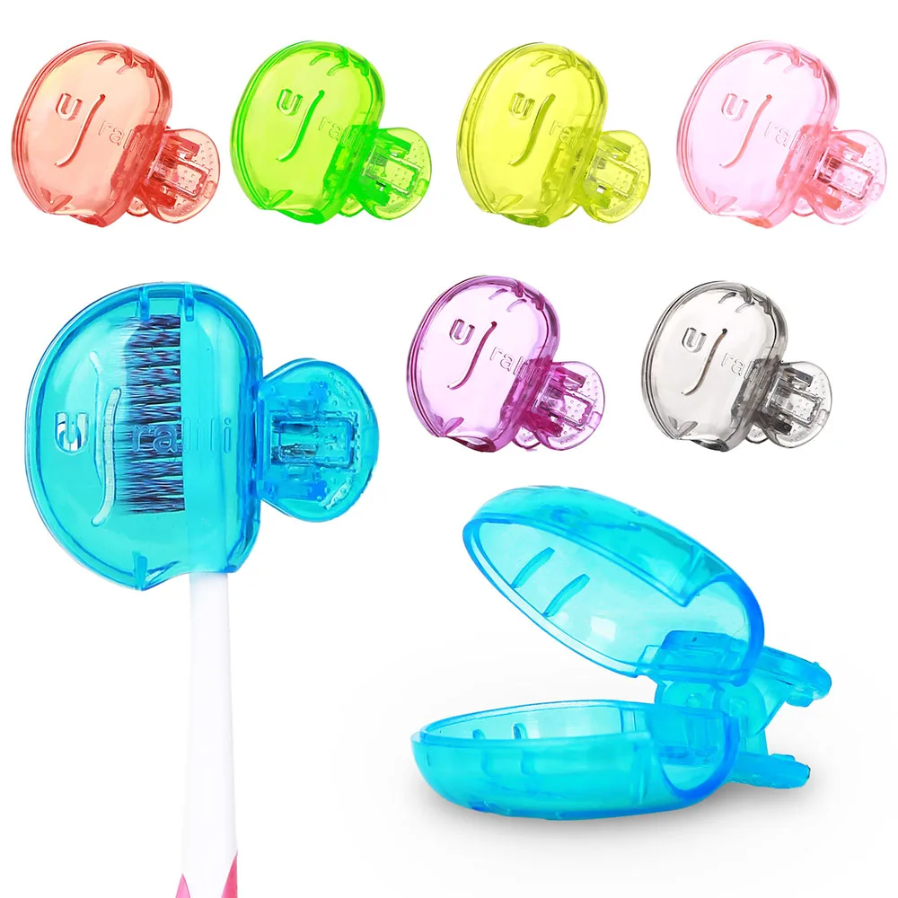 4PCS Brush Cap Case Heads Cover Toothbrush Protective Cover Protective Case Toothbrush Cover Travel With Plastic Clip Portable