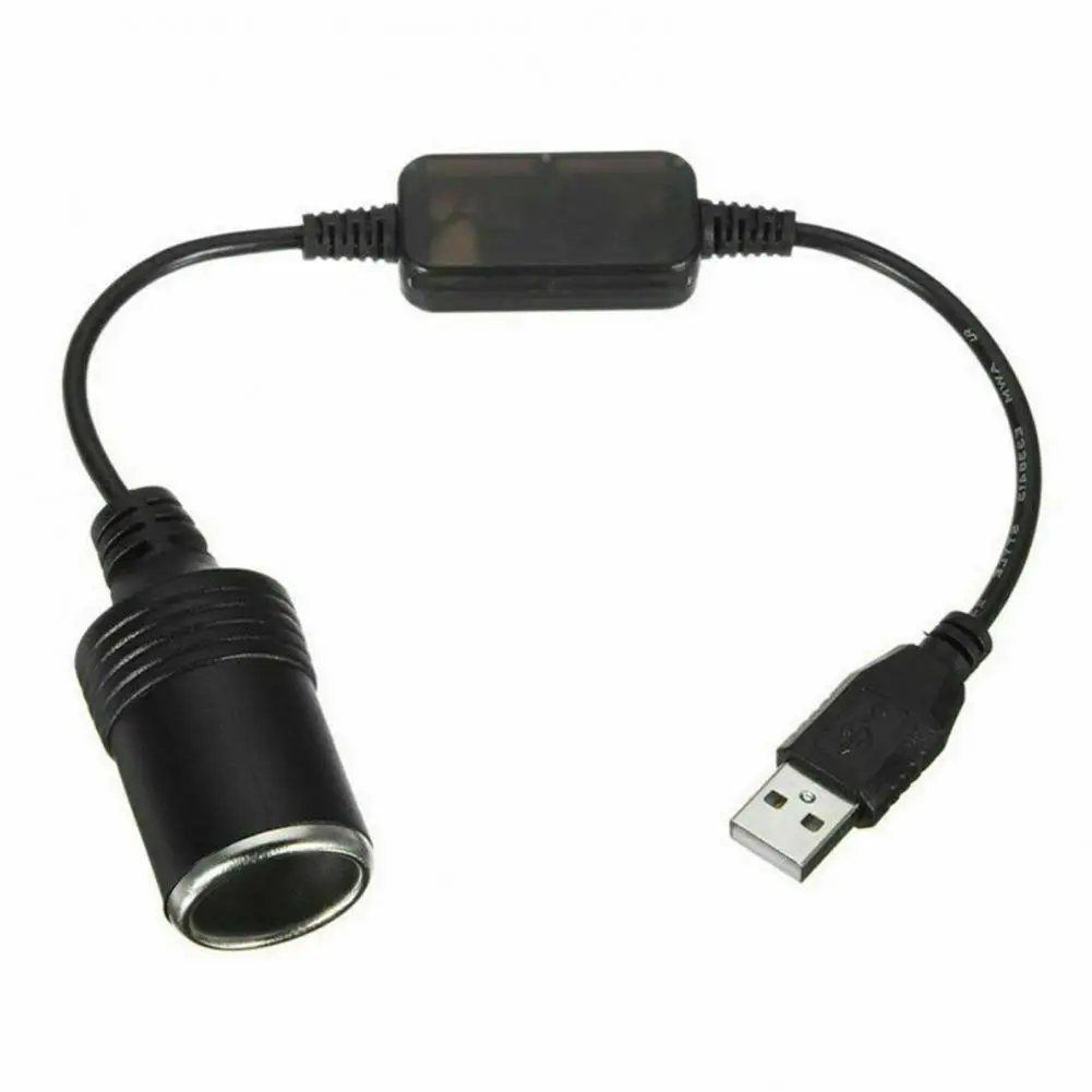 자동차 USB 5V-12V 승압 어댑터 USB Male-12V 자동차 담배 라이터 소켓, 여성 전원 공급 장치 변환기 케이블 출력 12V 10W