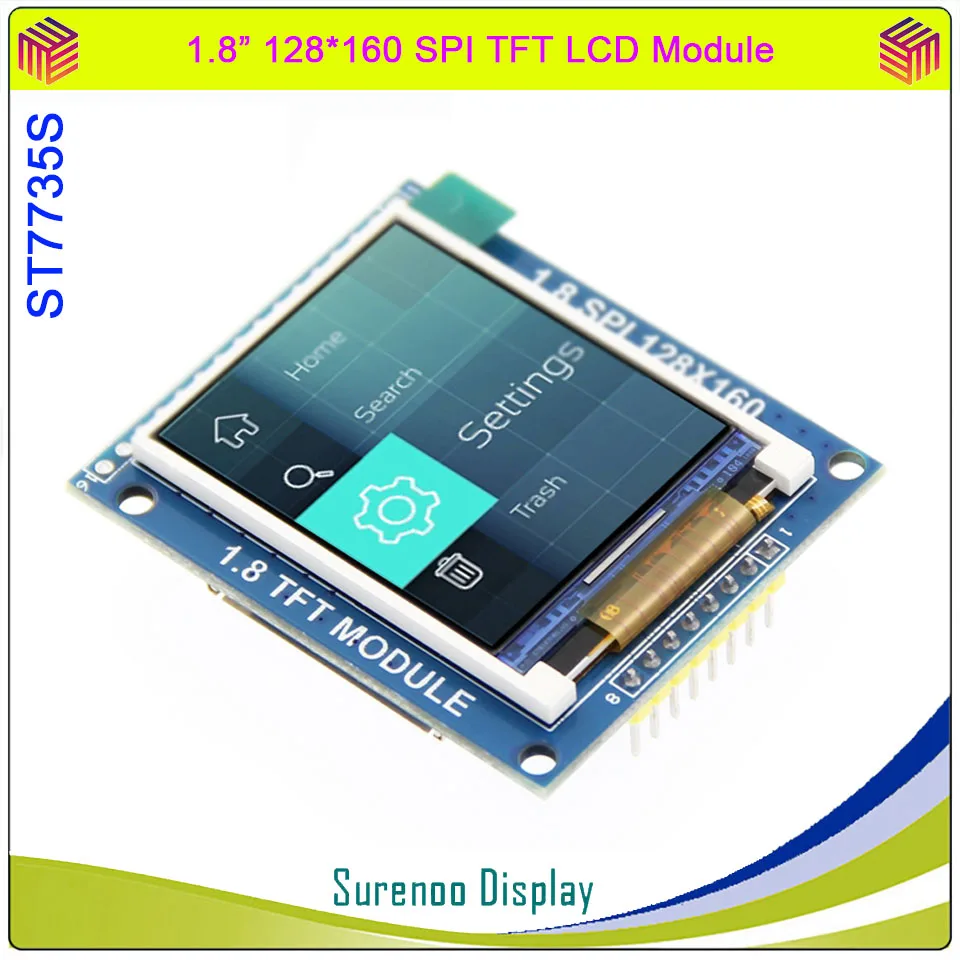 1.8 inch 128*160 SPI Serial TFT LCD Module Display Screen Driver IC ST7735 ST7735S for MCU Without Touch Panel