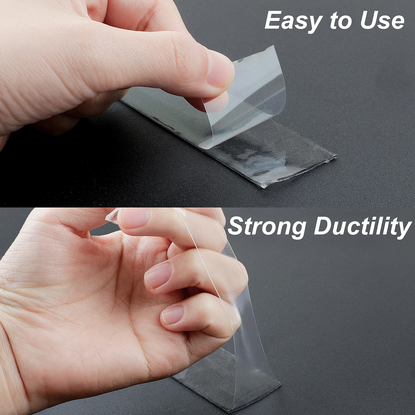 Double-sided Adhesive Nano Tape 1-5M Reusable No Trace Waterproof Ultra-strong Wall Tape Strip Clear Mounting Tape