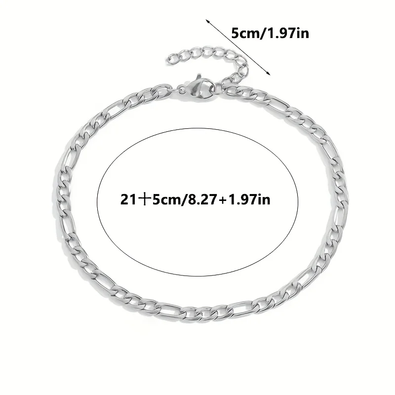 1 Figaro anklet - hypoallergenic, the perfect gift for both men and women, versatile bracelet/anklet, vintage style, summer wear