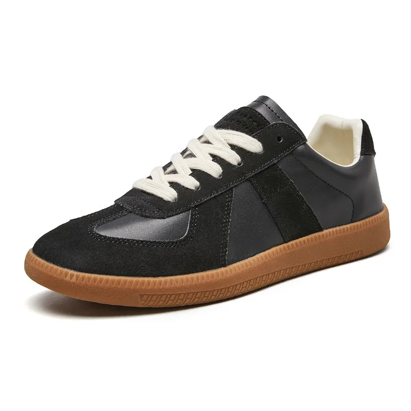 Herren Retro Wildleder Freizeitschuhe Schnürschuhe Flache Skateschuhe Bequeme Rutschfeste Sportschuhe für Männer – Detail 11