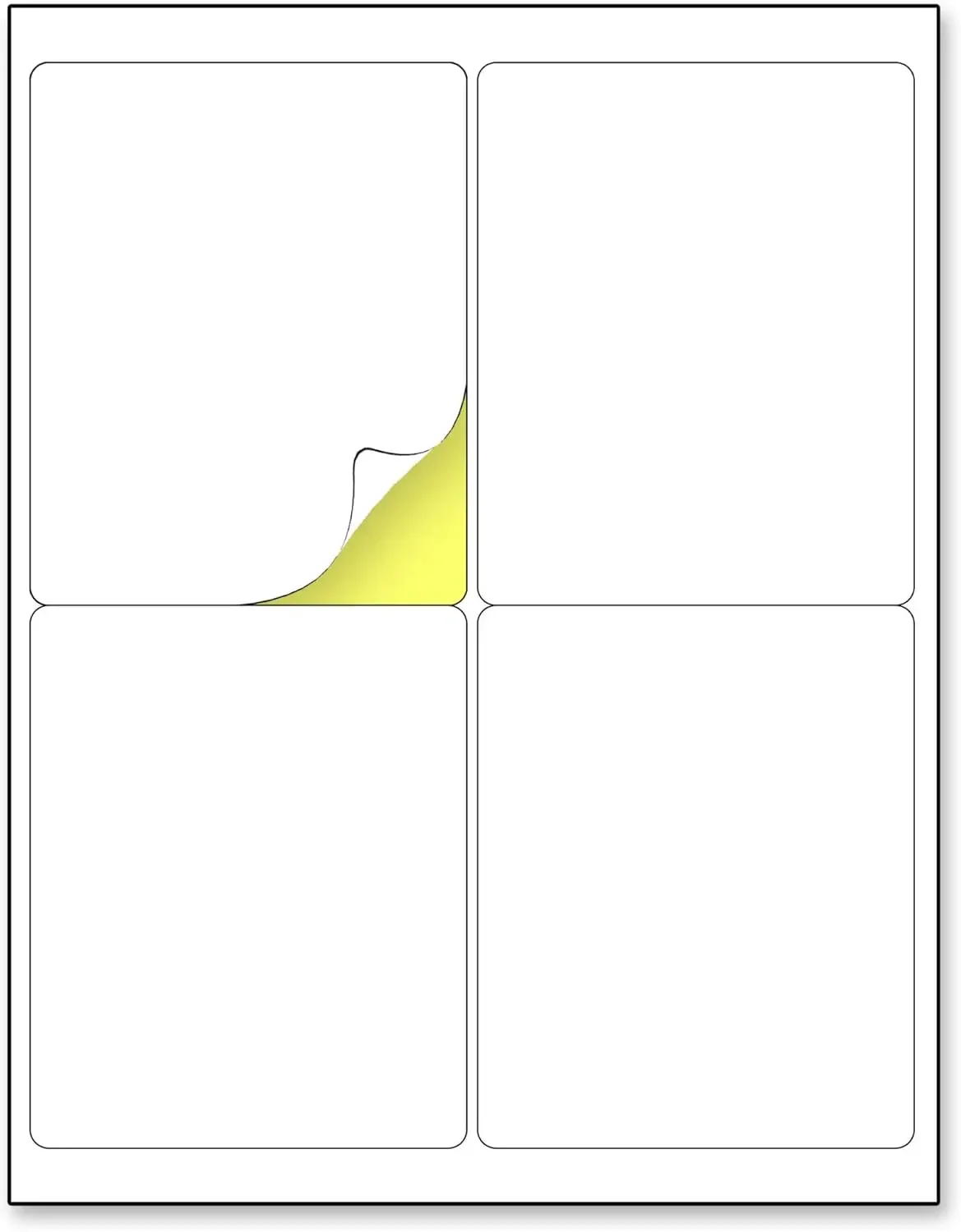 

Large 4x5 White Labels, 30 Sheets, Laser/Inkjet Printable, Matte Finish, Easy Peel & Stick