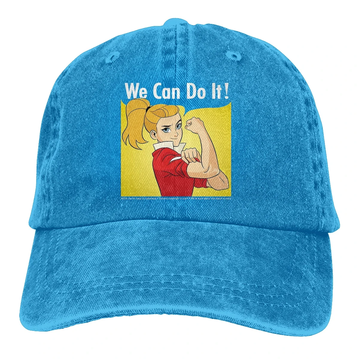 Adjustable Solid Color Baseball Cap Adora Says We Can Do It! Less Washed Cotton Famous Anime She-Ra Princess of Power  Woman Hat