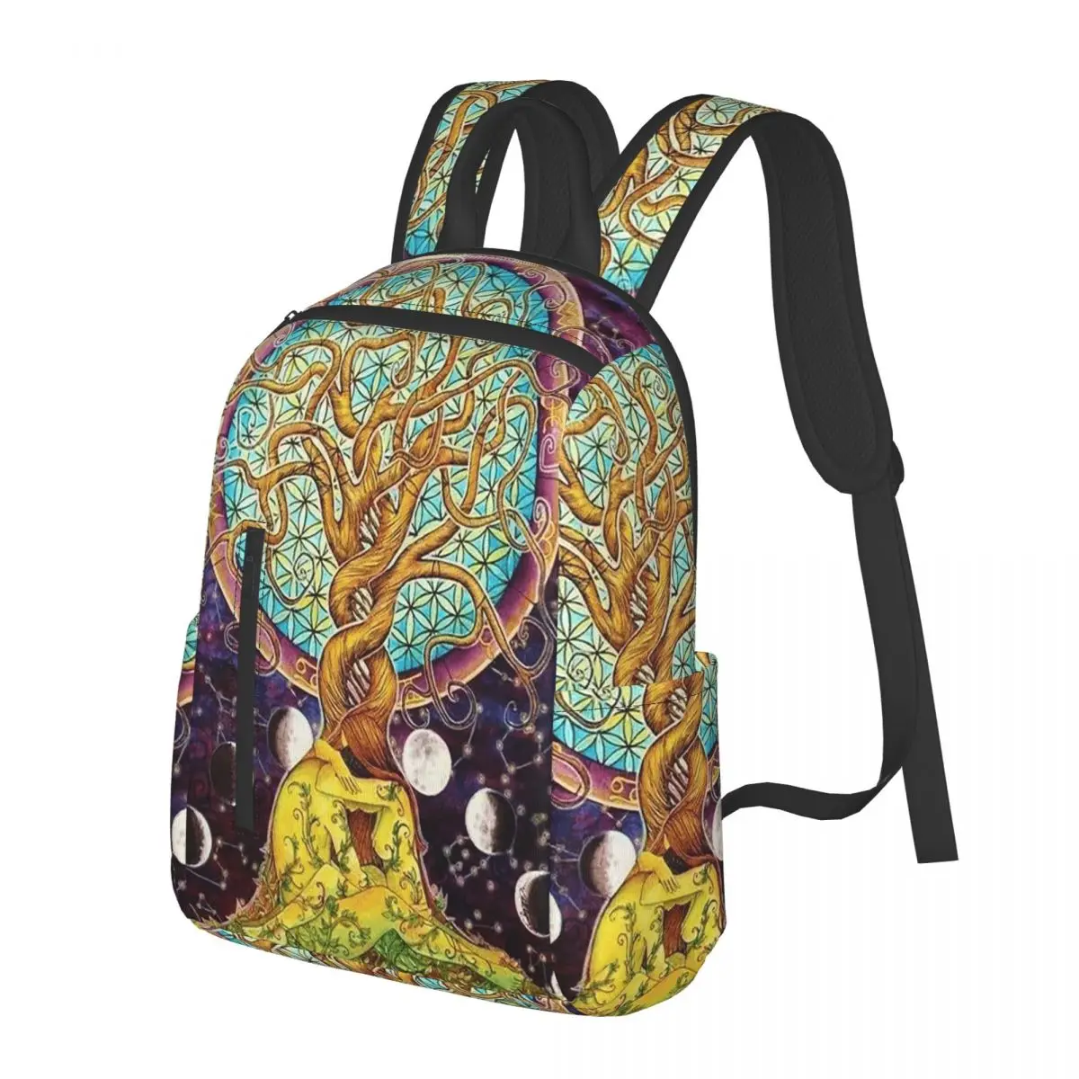 Tree Of Life Under The Stars Student Backpack School Bag Hiking Travel Daypack for Boys Girls Bookbag Shoulder Bags