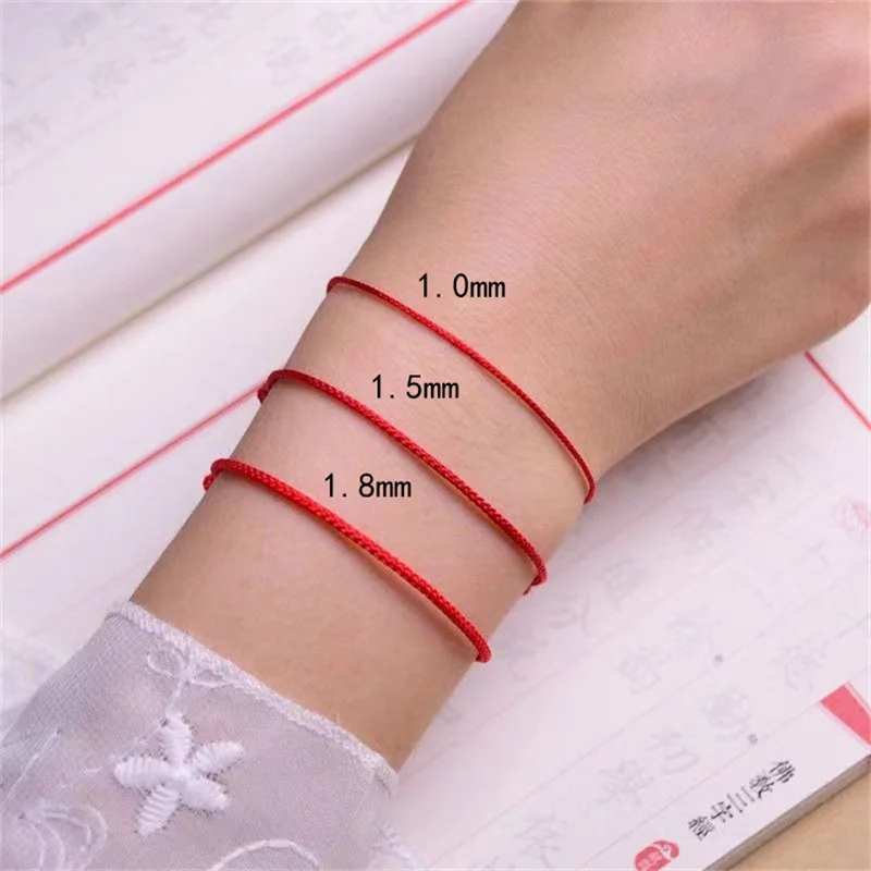 Klassische Mode Handgemachte Rote Seil Glück Armbänder Fußkettchen Frauen Männer Größe Einstellbar Charm Armband Armreifen Liebhaber Geschenk – Detail 14