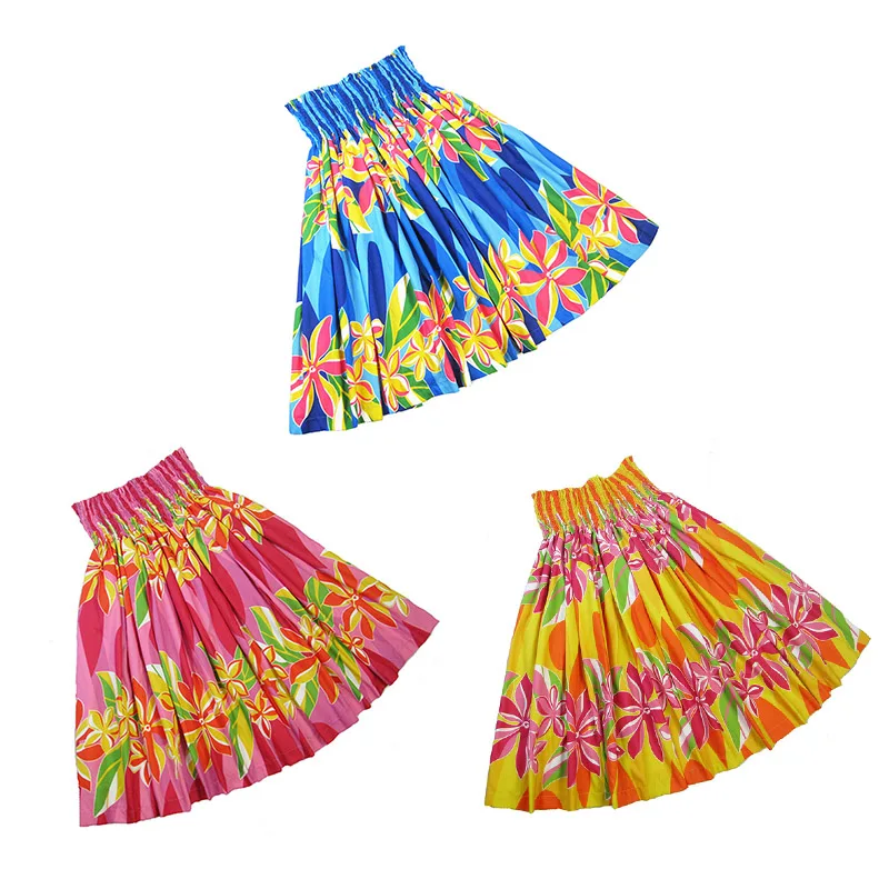 2024 Summer Hawaii Hula Dance Single Pa\'u Skirt Floral Print Women Wear Paw Skirt Party Decoration Fashion Performace Dress