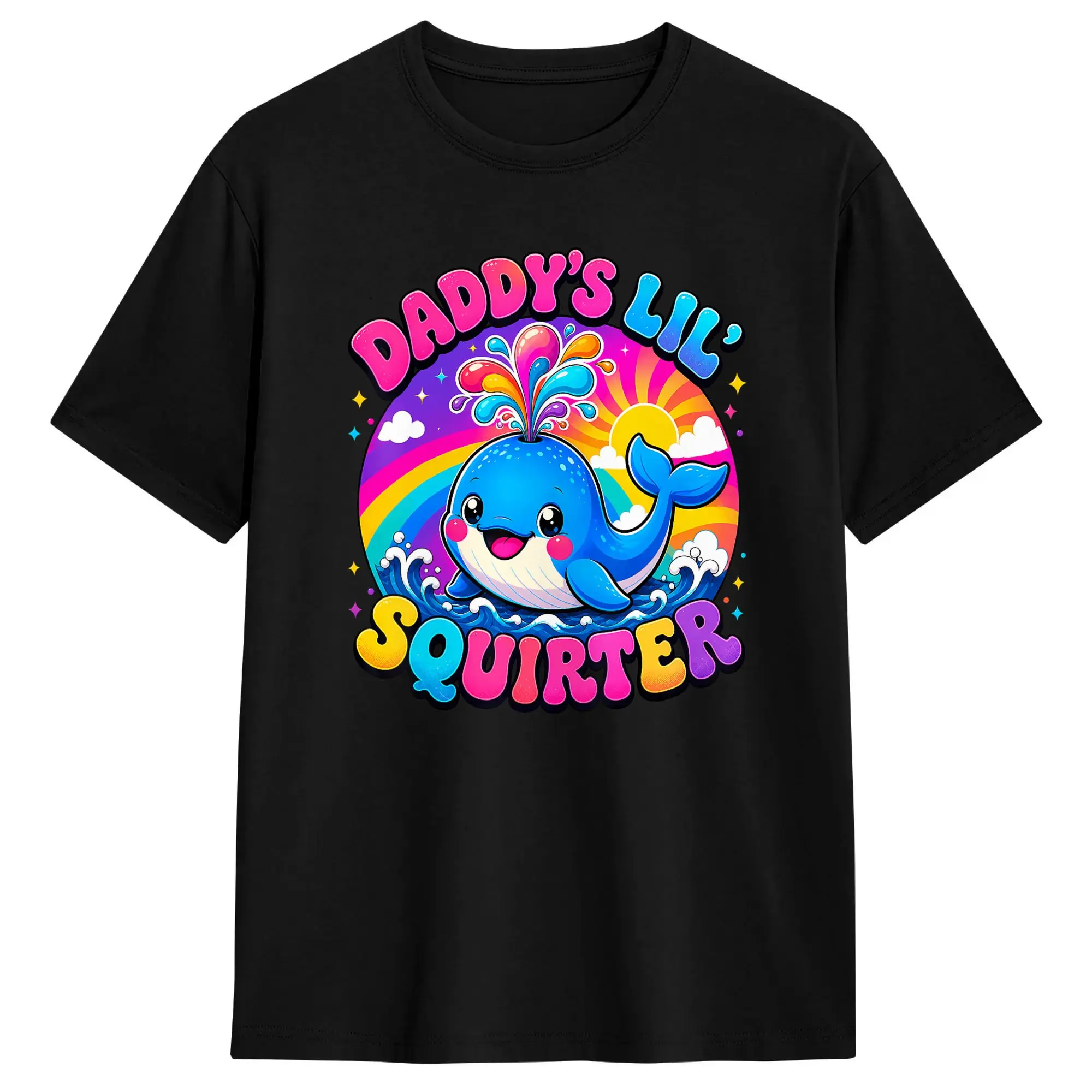 Inappropriate Funny Daddy's Lil Squirter Embarrassing T Shirt Summer  Cotton T Shirts For Mens Casual Tee Shirt  Y2K Retro Tops