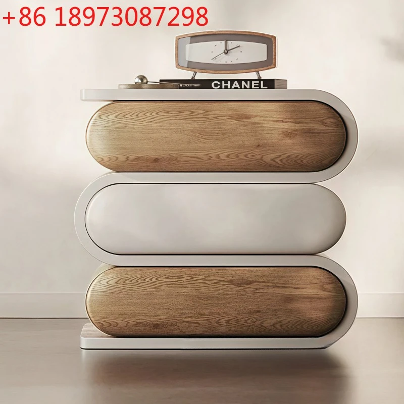 

Прикроватный шкаф премиум-класса в скандинавском стиле, современный простой шкафчик для хранения в спальне с выдвижным ящиком