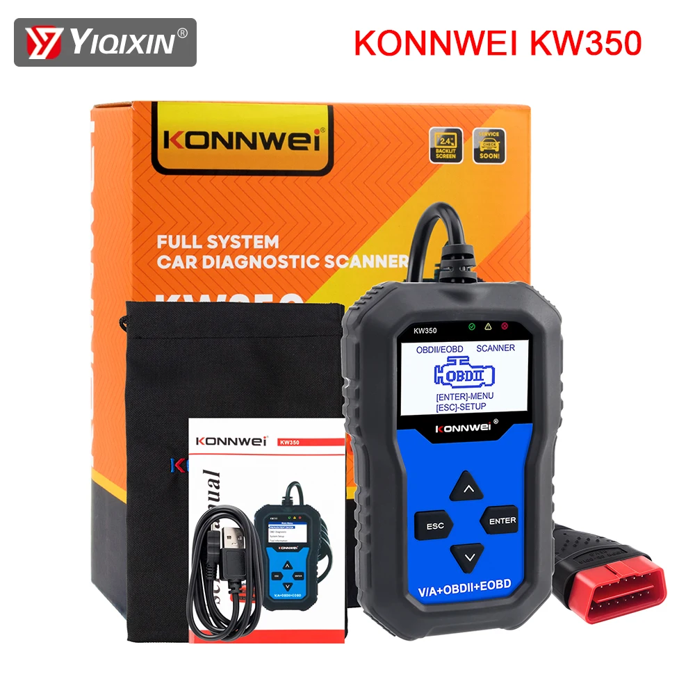 KONNWEI KW350 OBD2 Car Diagnostic Tool For VAG VW Audi SEAT ABS Airbag Reset Oil Service Light Professional Code Reader Scanner