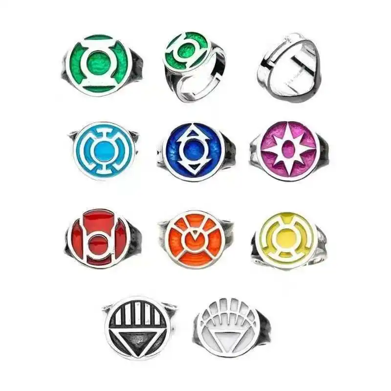 Green Lantern DC Harold Jordan Red Lantern Corps Blue Lantern Ring Cosplay Mode Trendiges Accessoire Requisite Film Merchandise Geschenk