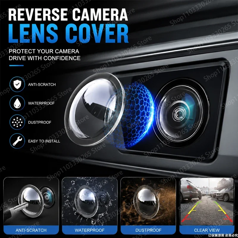 High Toughness Car Camera Lens Protector, Waterproof Anti-Scratch Cover, Protect Your Lens From Debris