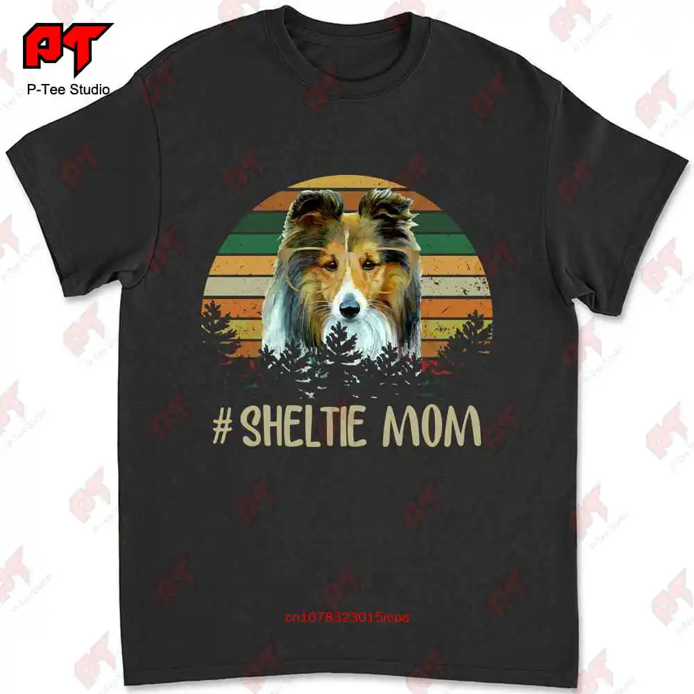 

Ретро Sheltie Mom футболка DFWG