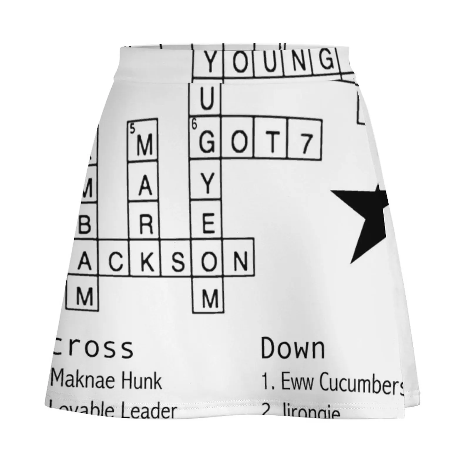 GOT7-Crossword saia quebra-cabeça feminina, roupa elegante, social, verão, 2023