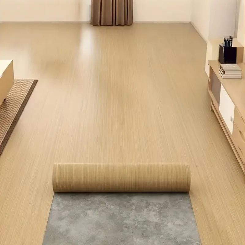 PVC Self Adhesive Floor Sticker Roll Wood Grain Vinyl Sheet with Aluminum Foil Backing Moisture Proof Wall Covering Materia