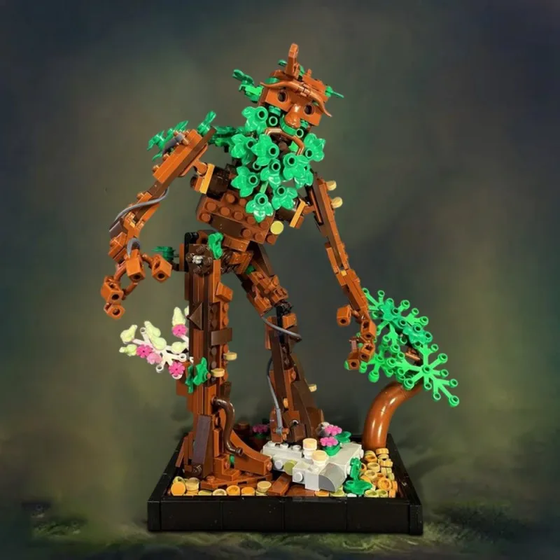 

Креативный эксперт MOC Treebeard, строительные блоки, кольца из фильмов, сцена, лесной мумень, модель Enter, кирпичи, игрушки-головоломки, детские рождественские подарки