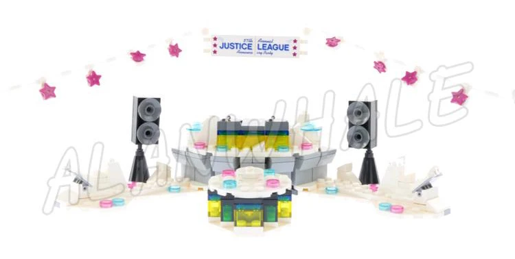 296pcs Super Fighter The Justice Group Anniversary Party Rotating Dance Floor 10878 Building Blocks Sets Compatible With Model