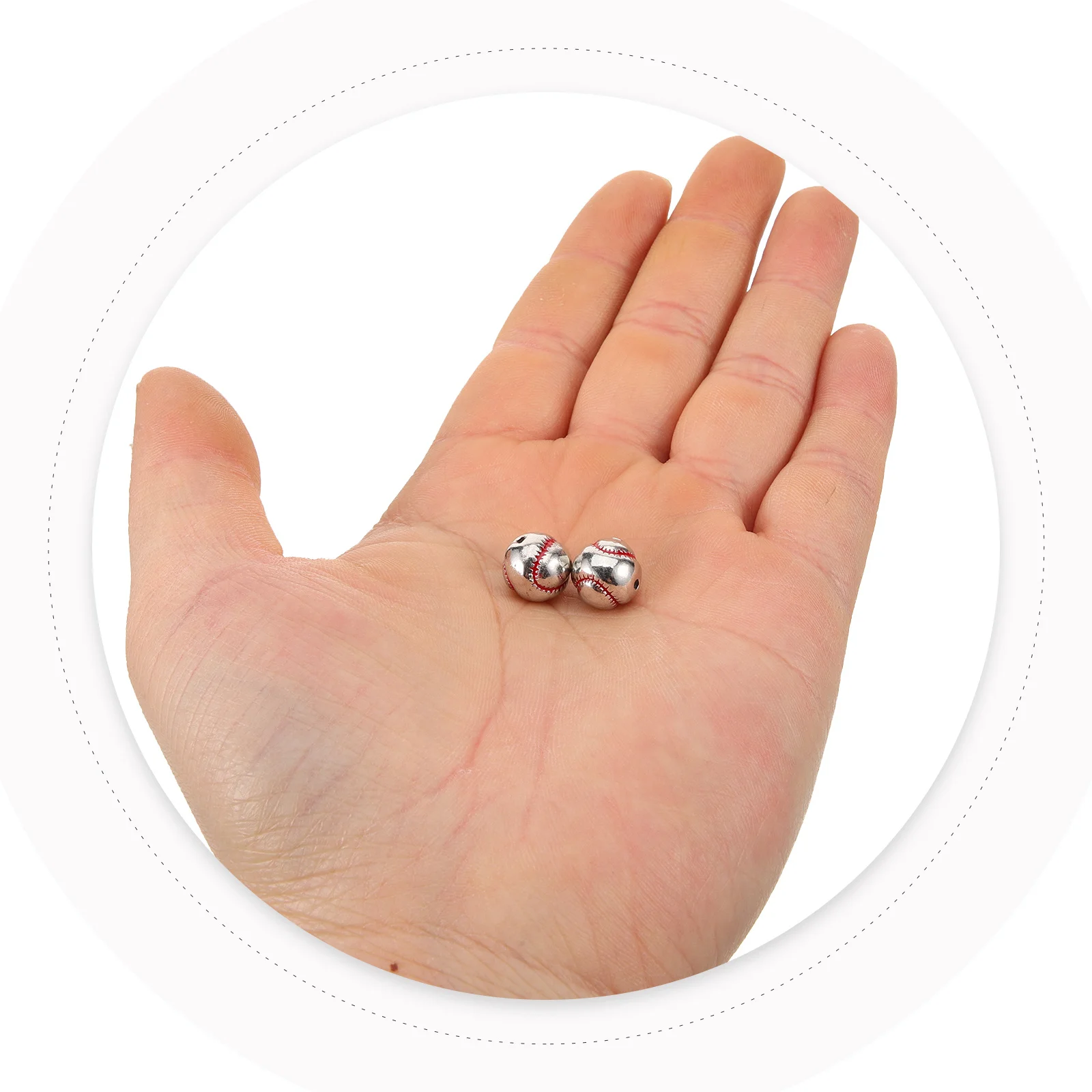 

2Pcs Copper Beads Charms DIY Spacer Hollow Ball Beads Durable Lightweight for Necklace Bracelet Jewelry Bracelet Making Supplies
