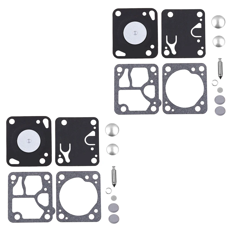 

2 комплекта карбюратора, комплект для ремонта карбюратора, 2-тактный, подходит для Walbro K1-MDC McCulloch Mini Mac 140 130 120 110