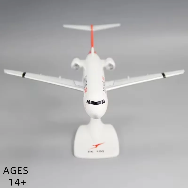 Scale 1:100 QANTAS Airlines Fokker FK-100 FK100 ABS Plastic Airplane Model Toy Aircraft Plane Model Display Collection