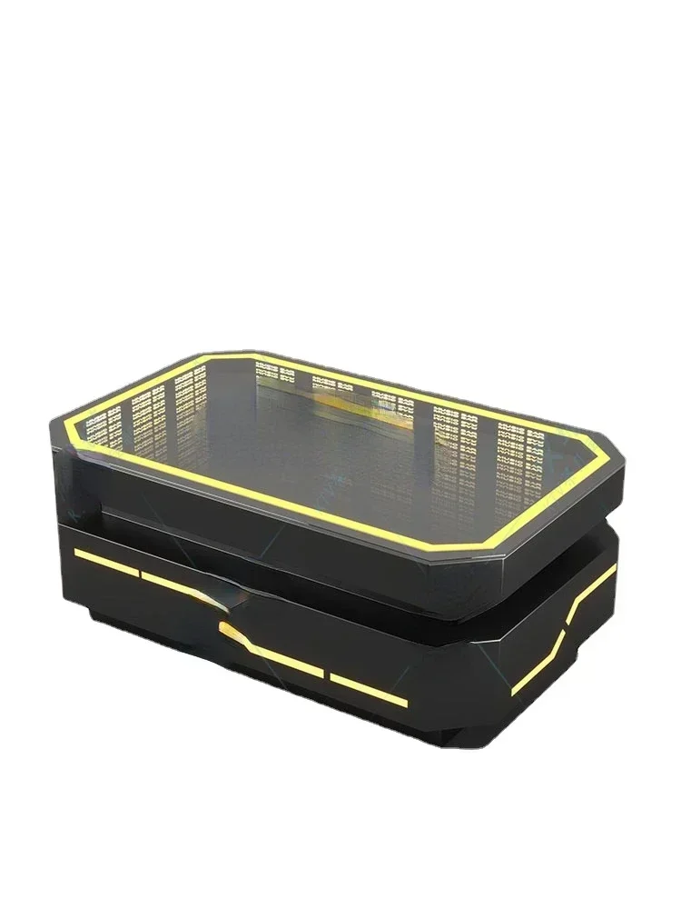 

Luminous coffee table, bar club, light luxury bar counter, glass stainless steel