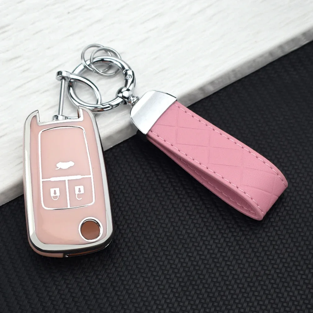 TPU Car Flip Key Case Cover Shell for Chevrolet Cruze Aveo Trax Sail Malibu Captiva Opel Vauxhall Astra J Corsa Insignia Mokka view 6