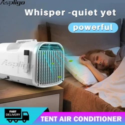 Aspligo-Aire acondicionado portátil para tienda de campaña, aire acondicionado de doble salida para autocaravana, viaje al aire libre, Camping, Picnic, trabajo y sueño, nuevo