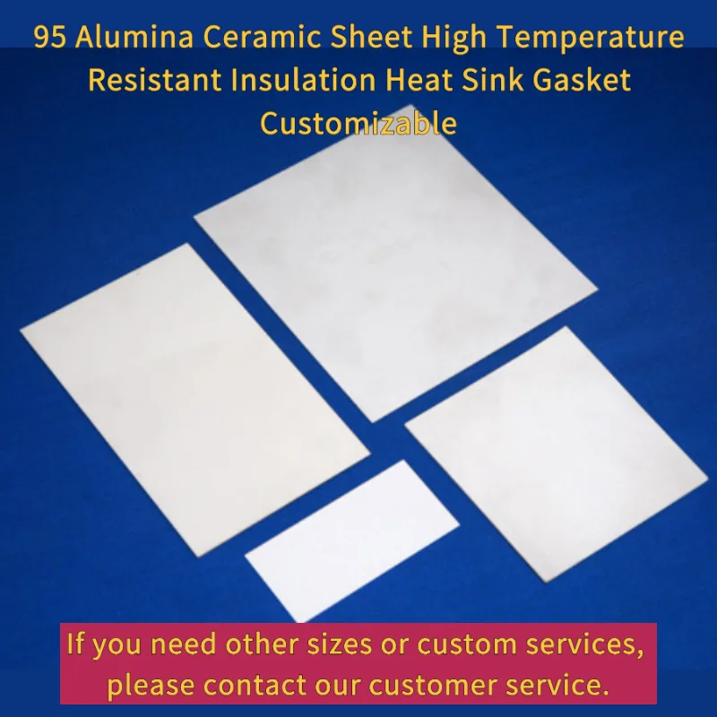 95 Alumina Ceramic Sheet High Temperature Resistant Insulation Heat Sink Gasket Customizable