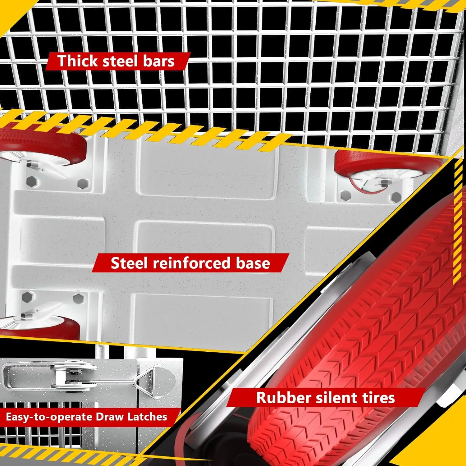 Multifunctionele Duwwagen Dolly W6 Draaibare Zwenkwielen Veelzijdige Flatbed Kar Kraam Kar