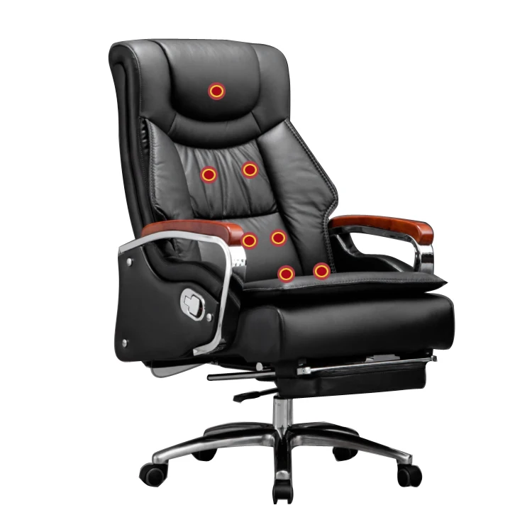 تصميم جديد فاخر عالي الجودة 7 نقاط تدليك اهتزازي مع كراسي رئيس تنفيذي لمسند القدمين