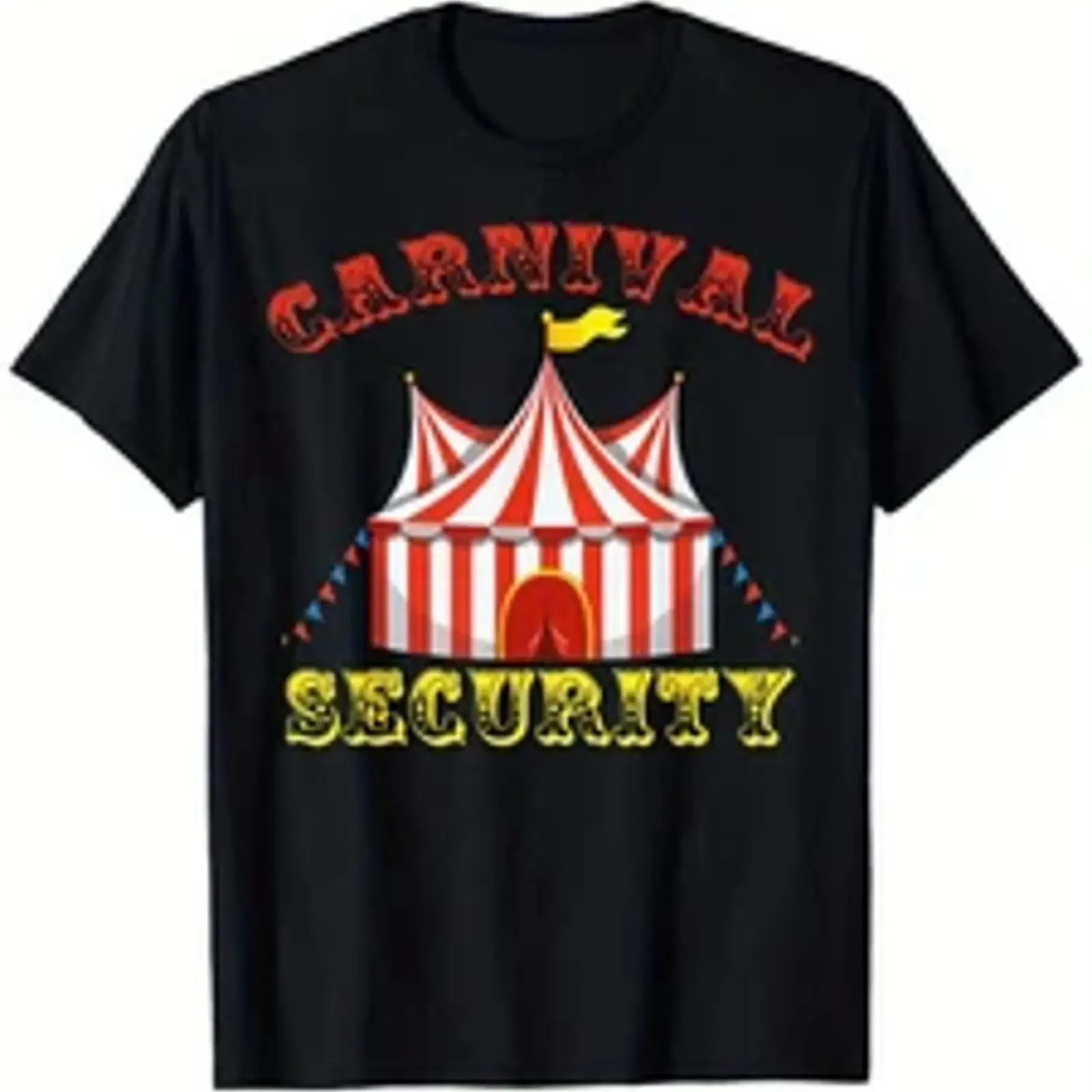 Carnival Security Circus Party Birthday Staff T Shirt vintage Washed homme Soft Casual streetwear Stylish Slightly Stretched