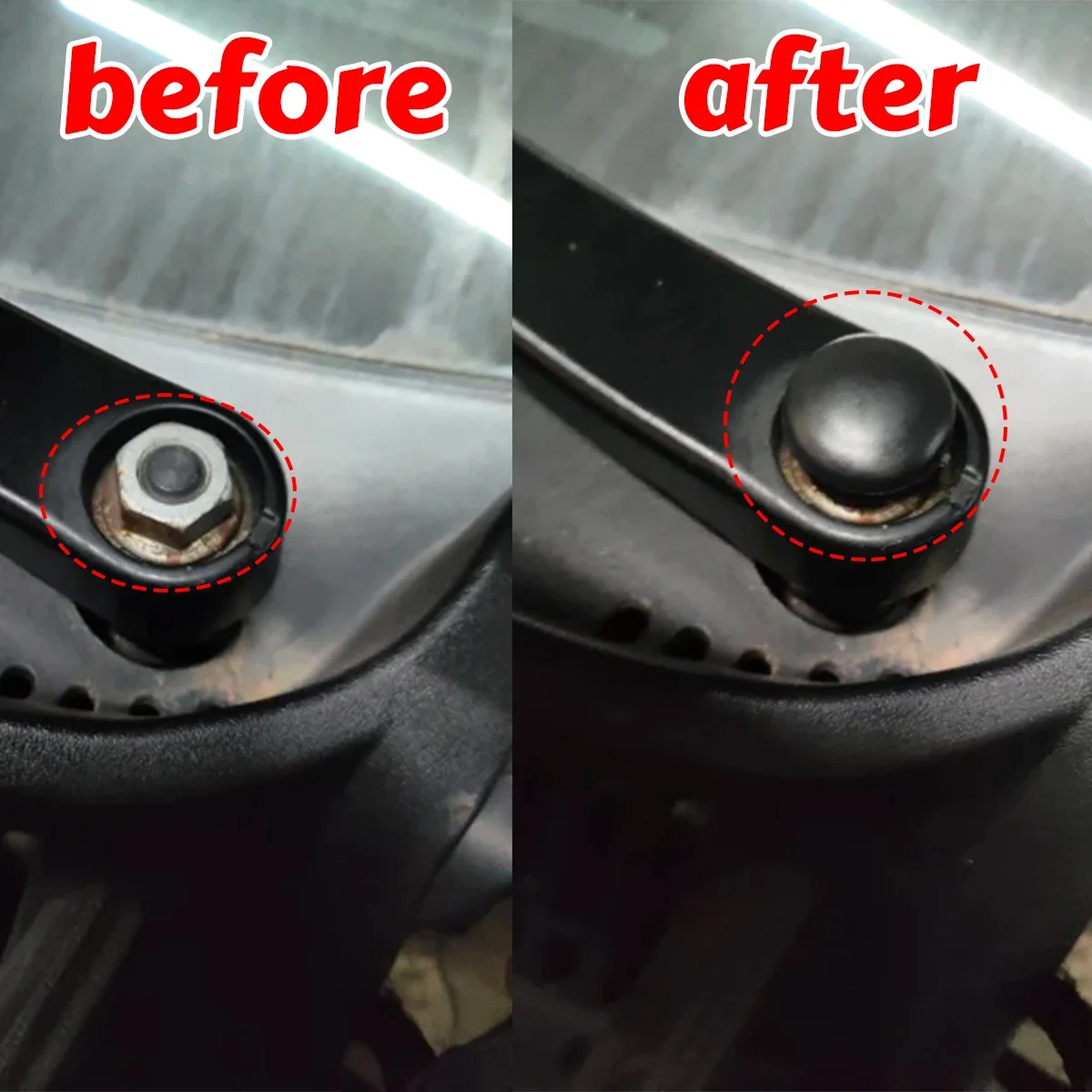 For BMW 3 Series E36 1990-2000 316i 318i 320i 325i 325is Car Front Windshield Wiper Arm Nut Screw Cap Bolt Rocker Cover replace