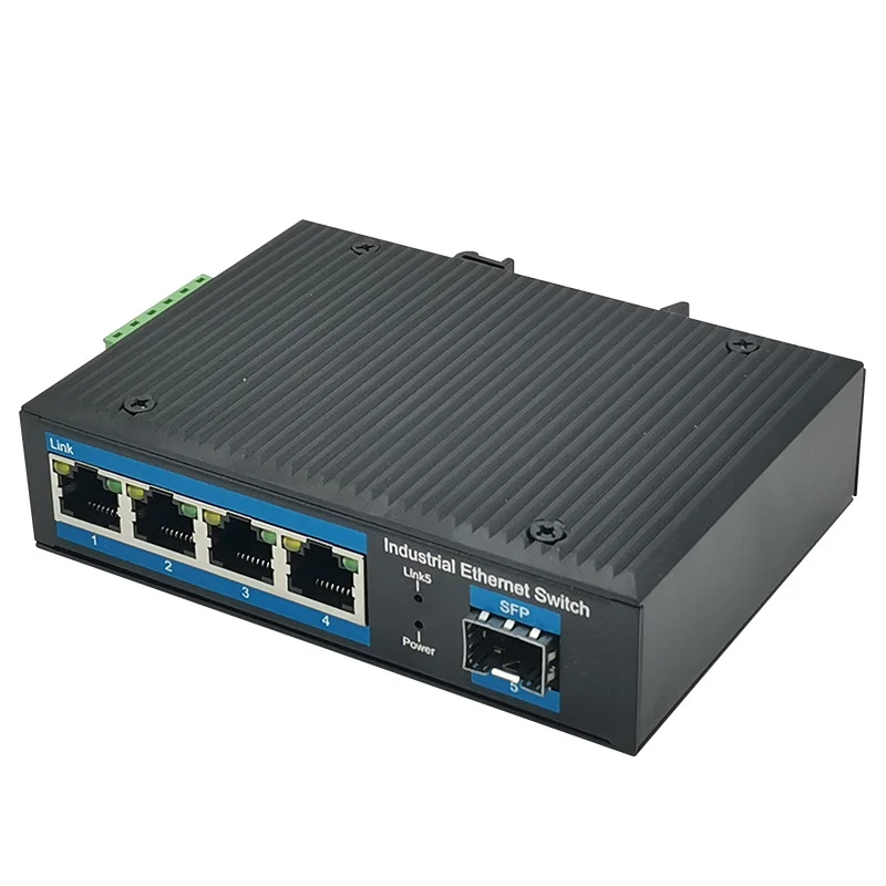 Custom 48V Full Gigabit Tagged VLAN L2 Managed Switch POE 5 Port with QoS for CCTV IP Camera