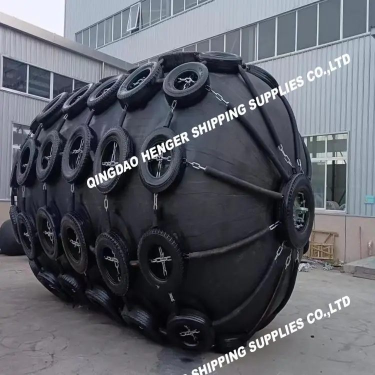 Durable Black Pneumatic Rubber Fender by Customizable Options