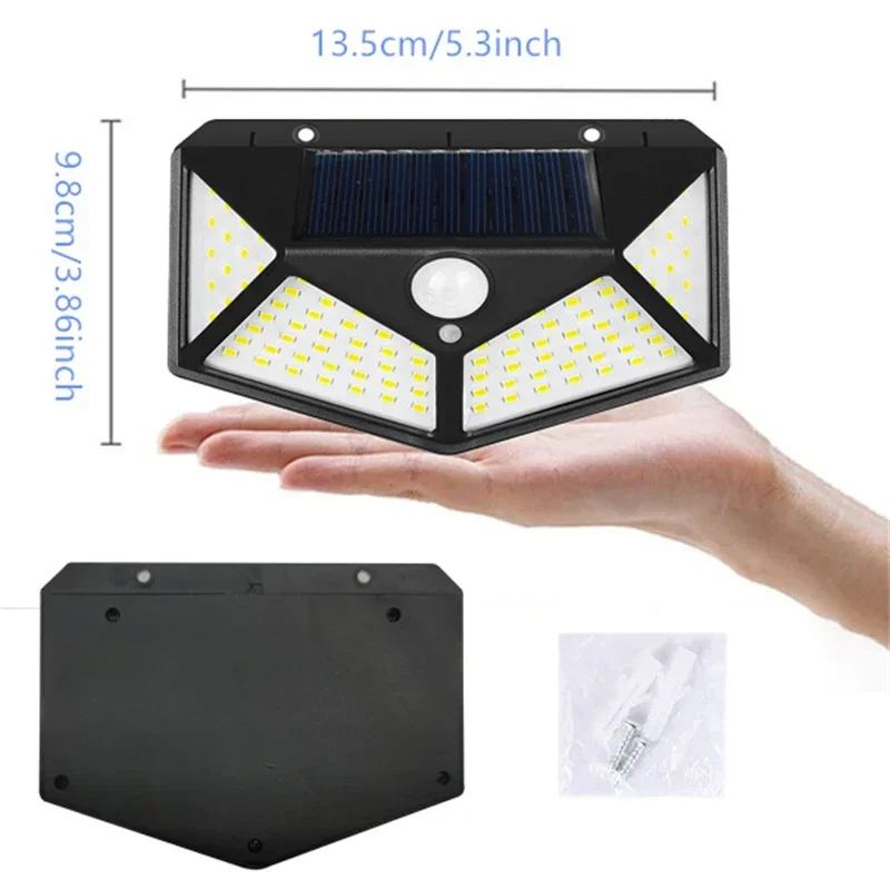 Multifunctional Solar Lamp Outdoor Garden Decoration Solar LED Light Waterproof Sunlight Powered Spotlight with Motion Sensor