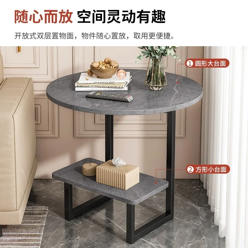 Chic Sofa Side Table Light Luxury Nightstand, Simple Bedroom Side Cabinet, Elegant Living Room Table, Small Apartment Furniture