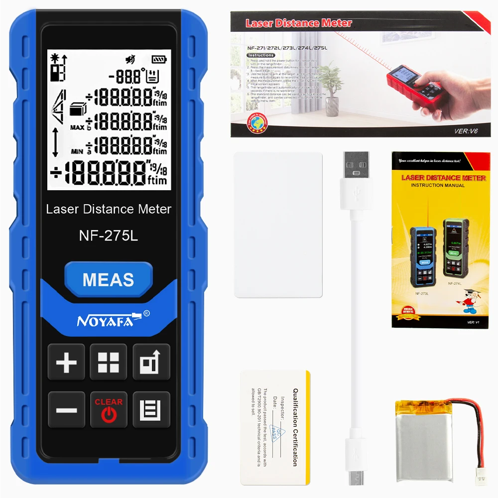 Pengukur Jarak Laser Digital dengan Sinar Hijau 60/100M Pengukur Jarak Profesional dengan Akurasi Tinggi.