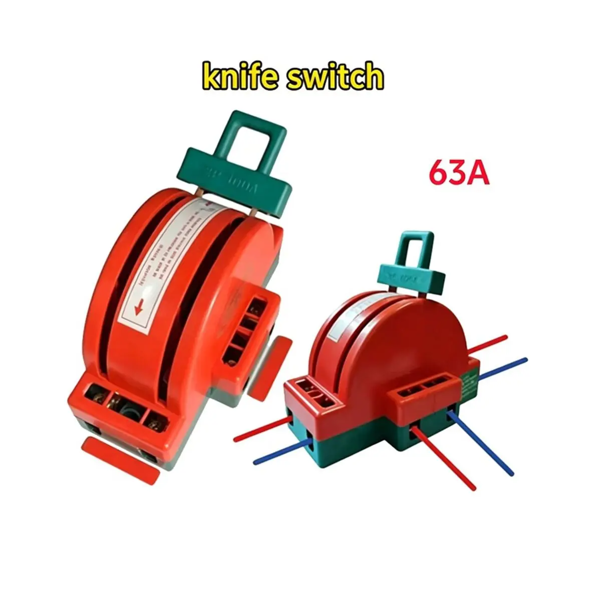 Superdeal*GO 2 Pole Double Throw Knife Disconnect Switch 63A DPDT Cutter Safety Disconnect Switch Power Disconnect Switch